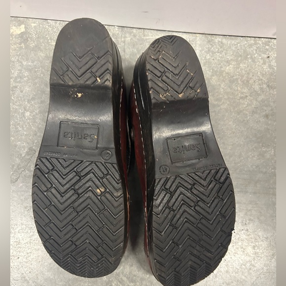 $140 Sanita Brown quality leather 10 shoes Mary Jane clogs Dansko danish nurse - Picture 3 of 4